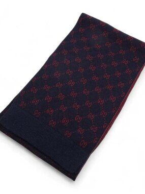 Gucci GG Logo Alpaca Wool Scarf
